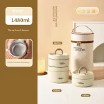 3 Pcs Multi Stainless Steel Lunch Box Set - Image 3